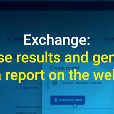 Browse results and generate a report on the web