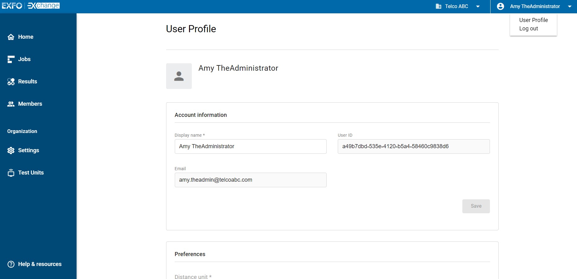 exfo exchange customize your user profile