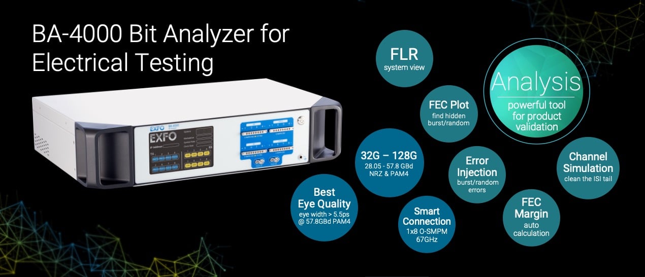 exfo ba-4000 bit analyzer electrical testing